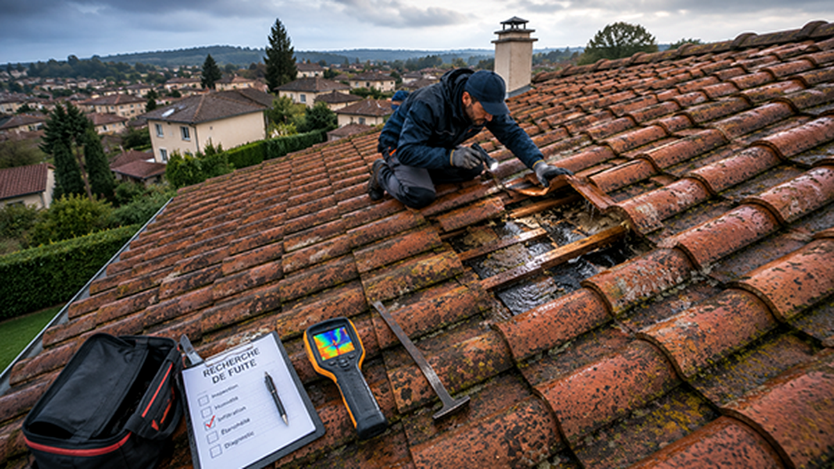Intervention fuite de toiture et diagnostic couverture à Normandie